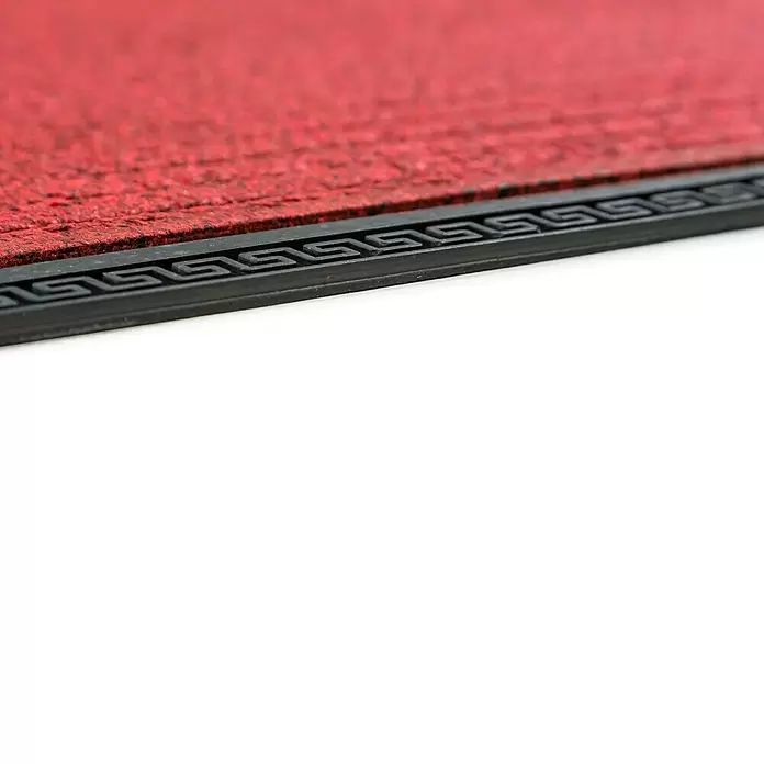 Astra Fußmatte Border Star - Rot, 50 x 80 cm, 70 % Polypropylen, 30 % Gummi - Detailaufnahme