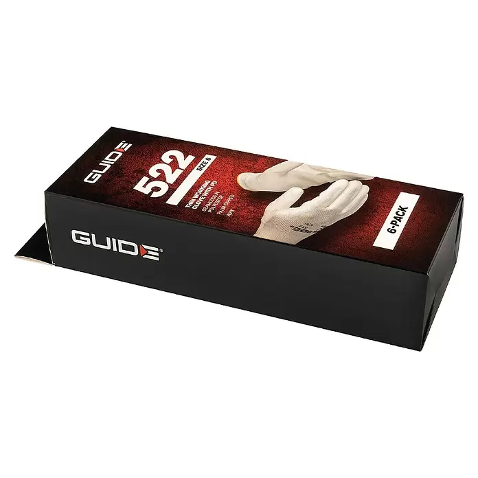 Guide Schutzhandschuhe 522 - 10, Weiß, 6 Stk. - Diagonale Ansicht