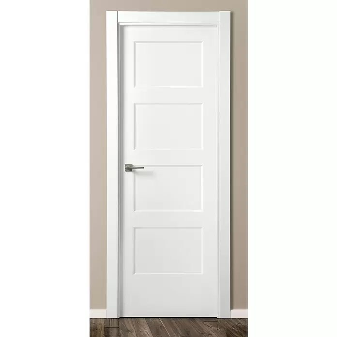 Solid Elements Puerta interior Bonn - 72,5 x 203 cm, Apertura según normativa: Derecha, Blanco lacado, Macizo, Ciega - Foto ambiente