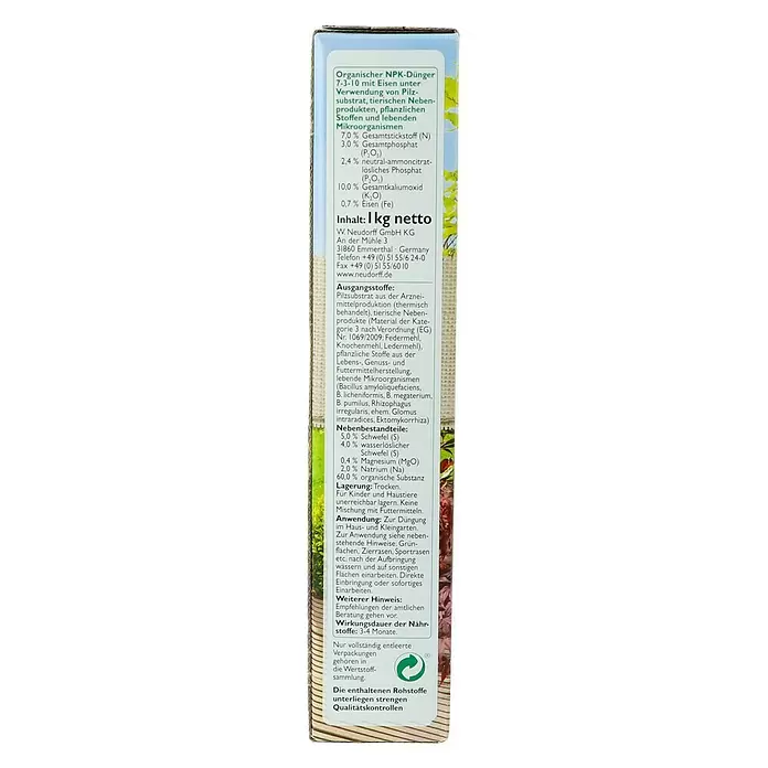 Neudorff Azet Strauch- & Heckendünger - 1 kg - Rechte Seitenansicht