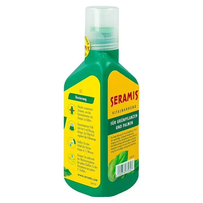 Seramis Flüssigdünger - 500 ml, Geeignet für: Grünpflanzen - Diagonale Ansicht