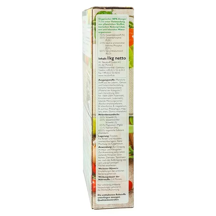 Neudorff Fertofit Gartendünger - 1 kg - Linke Seitenansicht