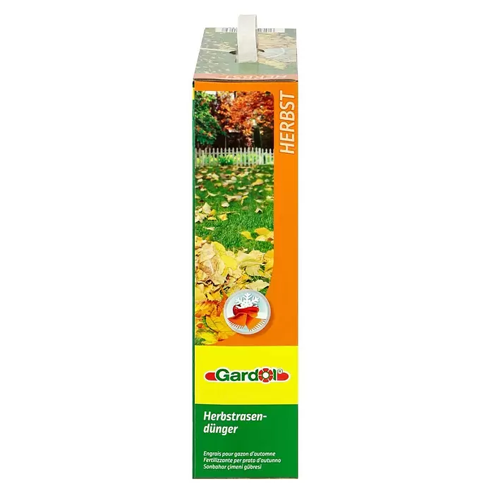 Gardol Herbstrasendünger - 5 kg, Inhalt ausreichend für ca.: 160 m² - Linke Seitenansicht