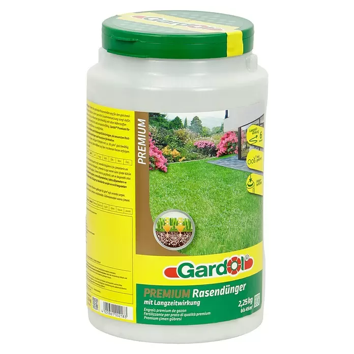 Gardol Rasendünger Premium - 2,25 kg, Inhalt ausreichend für ca.: 45 m² - Vorderansicht