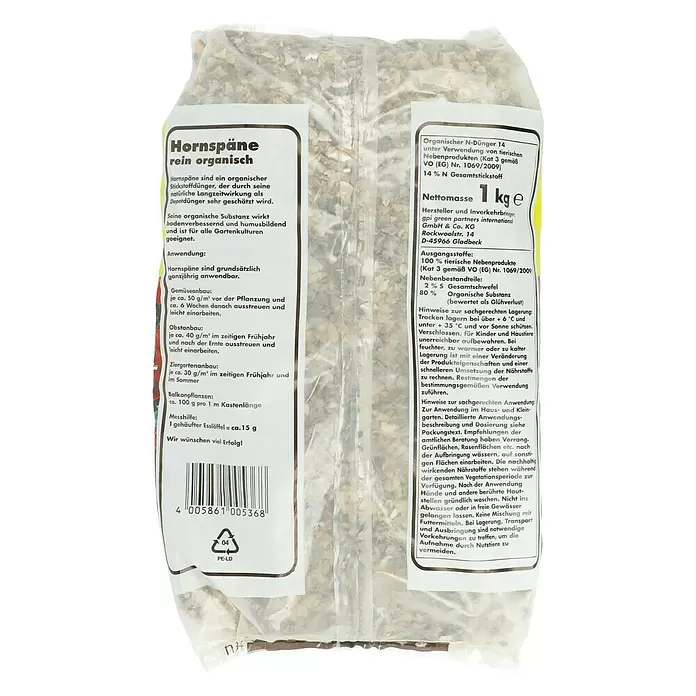 Bio-Hornspäne - 1 kg - Rückansicht