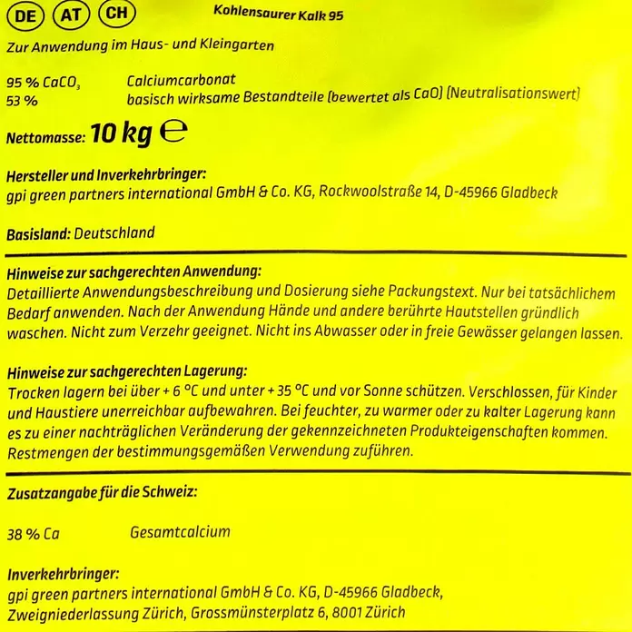 Gardol Garten- & Rasenkalk - 10 kg, Inhalt ausreichend für ca.: 100 m² - Detailaufnahme