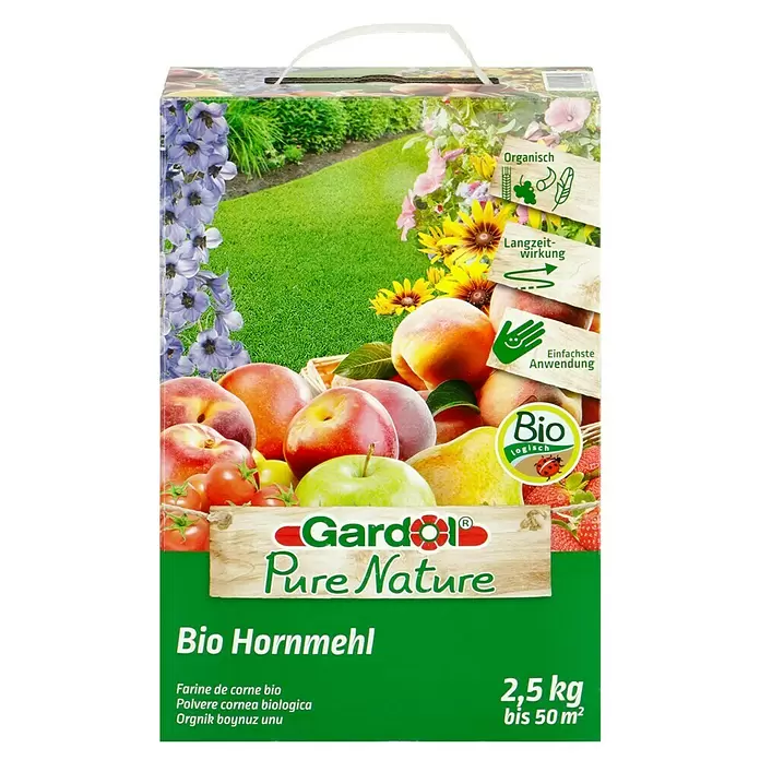 Gardol Pure Nature Bio-Hornmehl - 2,5 kg, Inhalt ausreichend für ca.: 50 m² - Vorderansicht