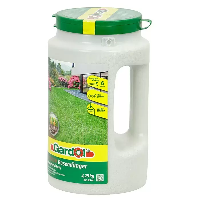 Gardol Rasendünger Premium - 2,25 kg, Inhalt ausreichend für ca.: 45 m² - Rechte Seitenansicht