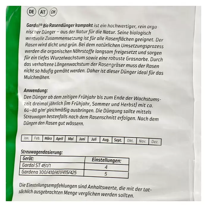 Gardol Pure Nature Bio-Rasendünger Kompakt - 20 kg, Inhalt ausreichend für ca.: 330 m² - Detailaufnahme