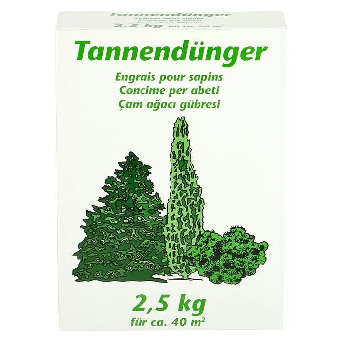 Tannendünger - 2,5 kg, Inhalt ausreichend für ca.: 40 m² - Vorderansicht