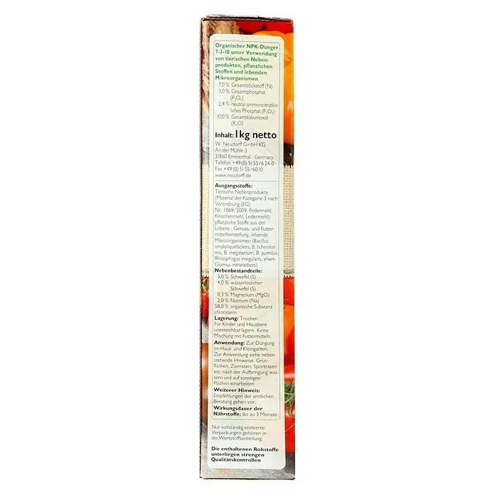 Neudorff Azet Tomatendünger - 1 kg - Linke Seitenansicht