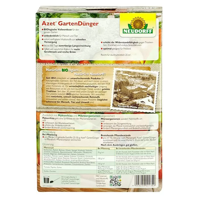 Neudorff Fertofit Gartendünger - 2,5 kg - Rückansicht