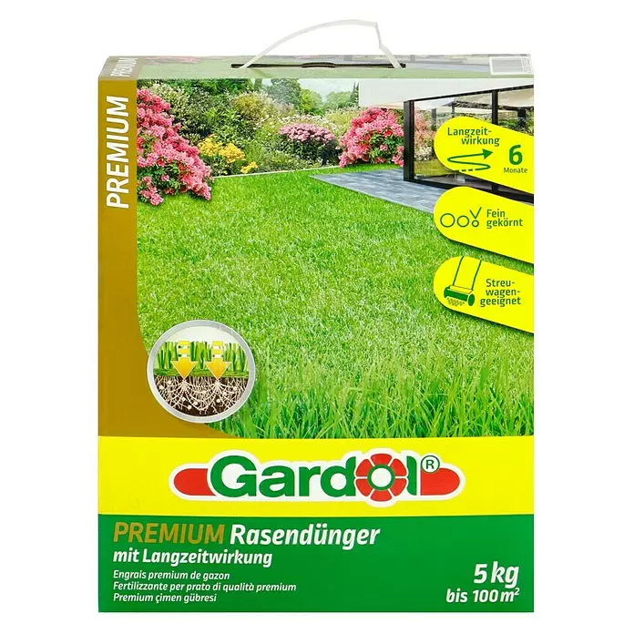 Gardol Rasendünger Premium - 5 kg, Inhalt ausreichend für ca.: 100 m² - Vorderansicht