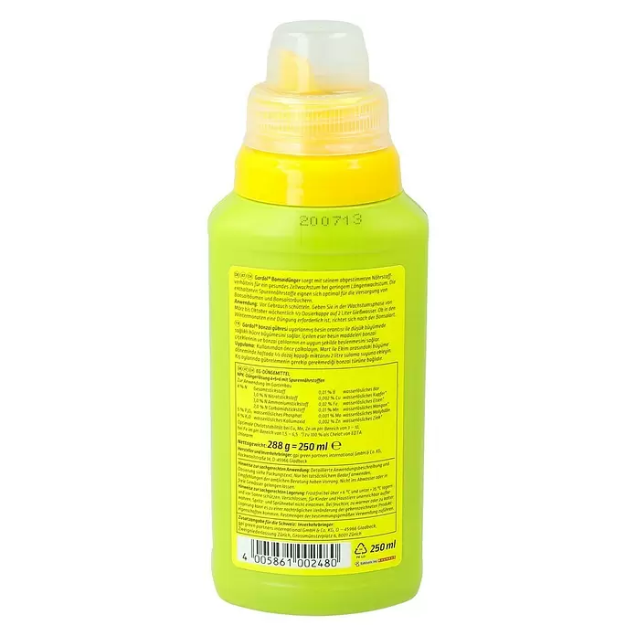 Gardol Bonsaidünger - 250 ml, Inhalt ausreichend für ca.: 50 l - Rückansicht