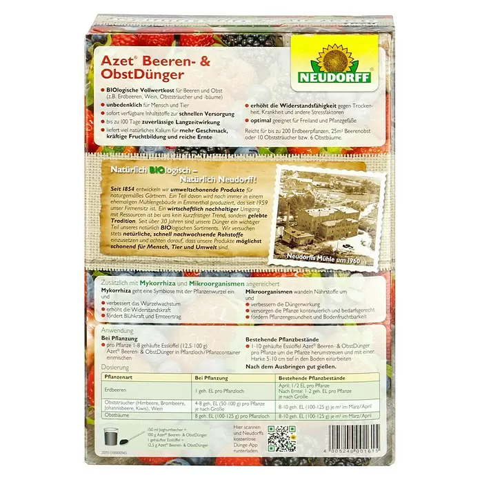 Neudorff Azet Beerendünger - 2,5 kg - Rückansicht