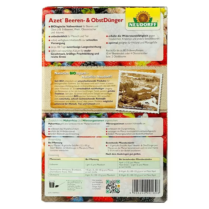 Neudorff Azet Beerendünger - 1 kg - Rückansicht