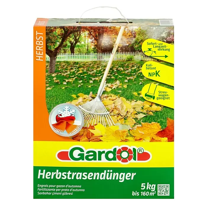 Gardol Herbstrasendünger - 5 kg, Inhalt ausreichend für ca.: 160 m² - Vorderansicht