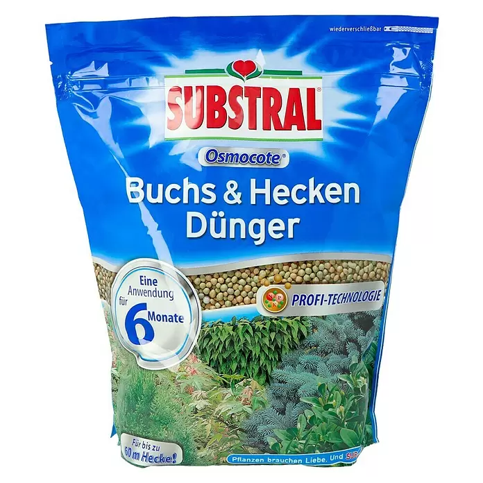 Substral Osmocote Gnojivo za žive ograde - 1,5 kg, Sadržaj je dovoljan za: 60 m² - Pogled sprijeda