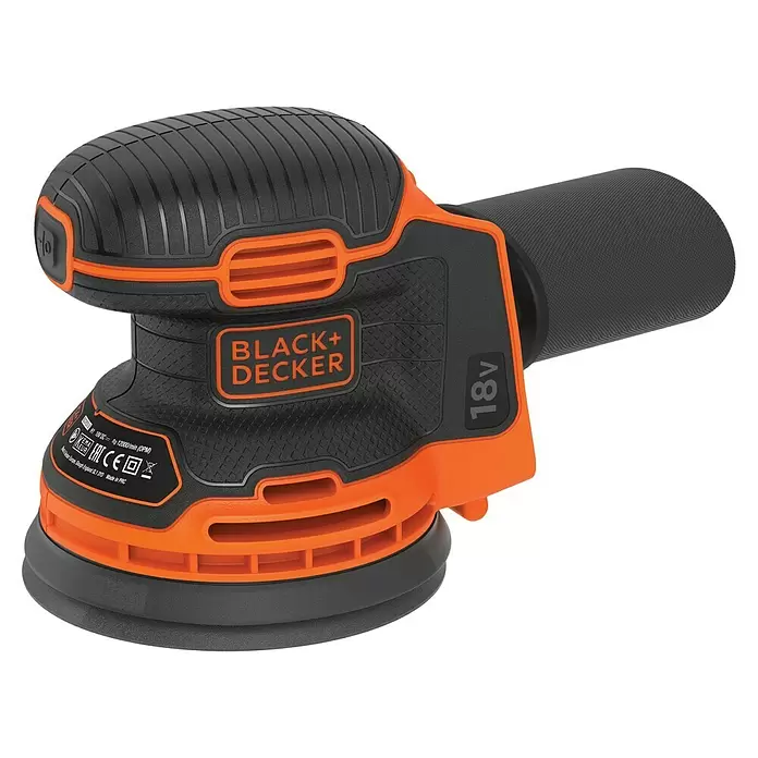Black+Decker Akku-Exzenterschleifer BDCROS18N-XJ - 125 mm - Diagonale Ansicht