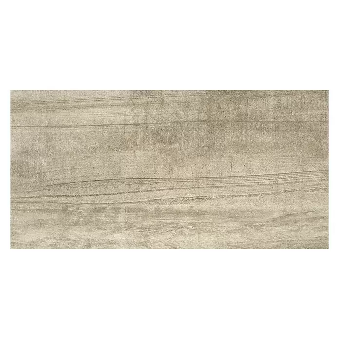 Steingutfliese Wave - 30 x 60 cm, Grau, Matt - Vorderansicht