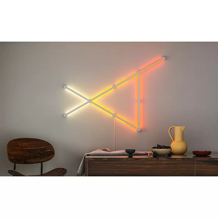 Nanoleaf LED-Lichtleiste Lines Erweiterung 3er - 2 W, Weiß, Länge: 27,85 cm, RGBW - Stimmungsaufnahme