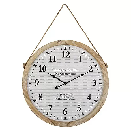 Reloj de pared redondo con correa