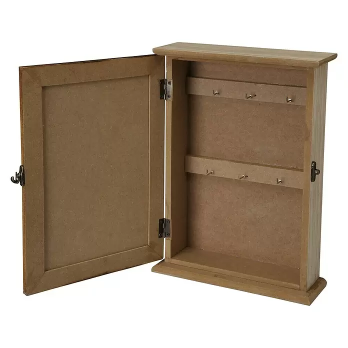 Caja de madera para llaves - L x An x Al: 20 x 6,5 x 27 cm, Madera - Vista angular
