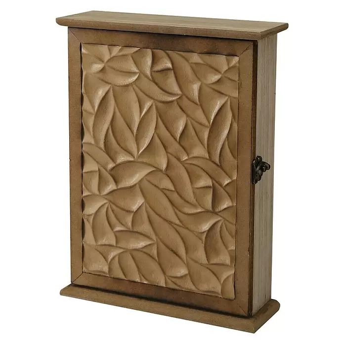 Caja de madera para llaves - L x An x Al: 20 x 6,5 x 27 cm, Madera - Vista angular