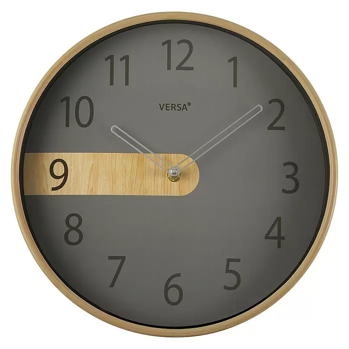 Reloj de pared redondo Cocina - Gris oscuro, Diámetro: 30,5 cm - Vista frontal
