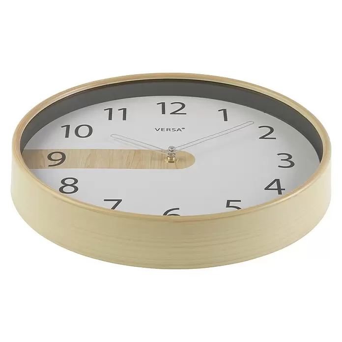 Reloj de pared redondo Cocina - Blanco, Diámetro: 30,5 cm - Vista angular