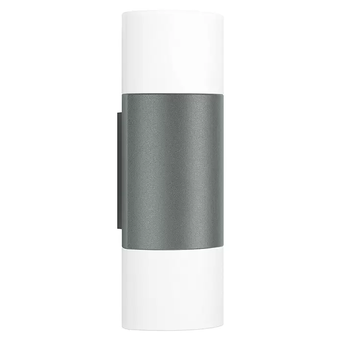 Steinel LED-Außenwandleuchte L 910 ANT - 9,8 W, 8,5 x 8 x 23,5 cm, Anthrazit, IP44 - Diagonale Ansicht