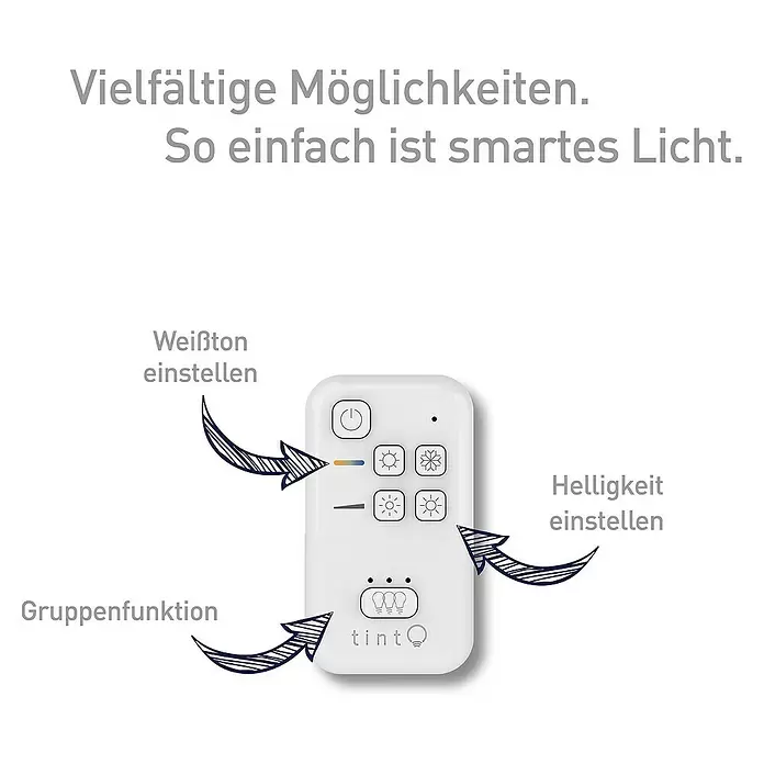 Müller-Licht Tint Fernbedienung Tint Remote Control - Passend für: tint white Produkte, Weiß - Skizze