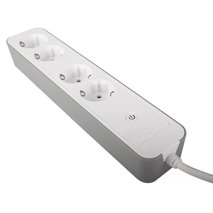 Müller-Licht Tint Smart-Steckdosenleiste - 4-fach, Weiß, Kabellänge: 1,8 m, 3.680 W - Detailaufnahme