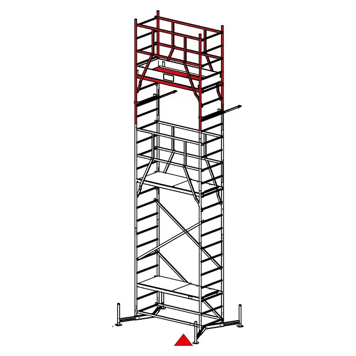 Krause ClimTec Element za povećanje radne visine - Radna visina: 7 m, Dimenzija stajaćeg dijela: 1,5 x 0,6 m, Opteretivost stajaćeg dijela: 200 kg - Dijagonalni pogled