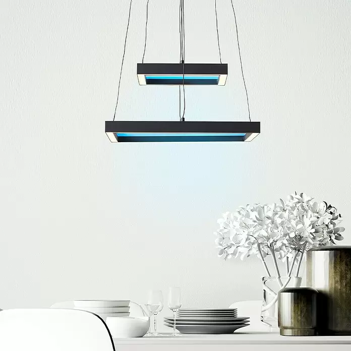 Brilliant LED-Pendelleuchte Icarus - L x B x H: 180 x 50 x 50 cm, RGB - Stimmungsaufnahme