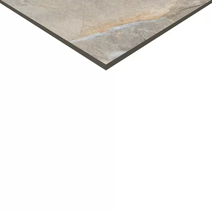 Feinsteinzeugfliese Etienne - 60 x 60 cm, Grau, Glänzend - Detailaufnahme