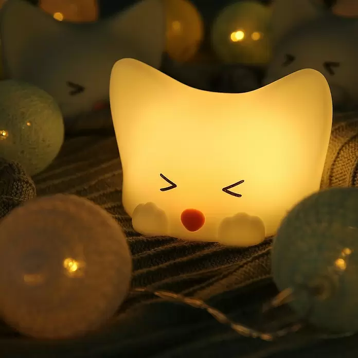 LED-Nachtlicht Catty Cat - Weiß, L x B x H: 126 x 106 x 82 mm - Stimmungsaufnahme