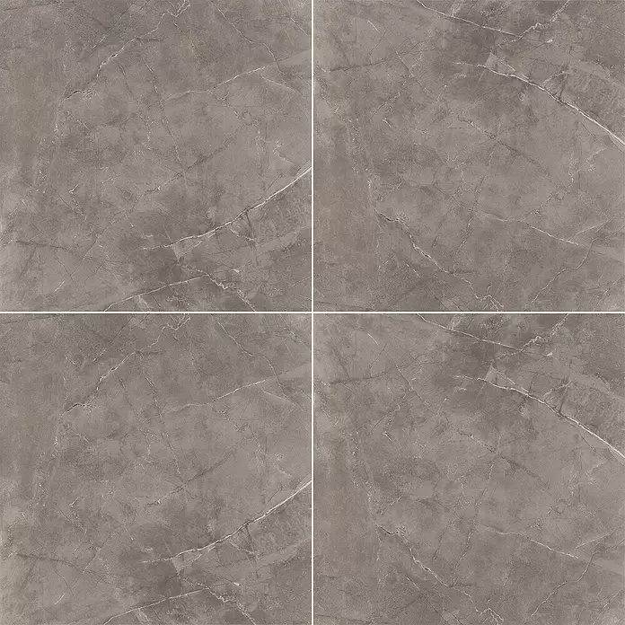Feinsteinzeugfliese Premium Marble - 80 x 80 cm, Grau, Glänzend - Detailaufnahme