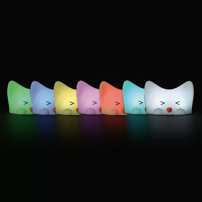 LED-Nachtlicht Catty Cat - Weiß, L x B x H: 126 x 106 x 82 mm - Stimmungsaufnahme