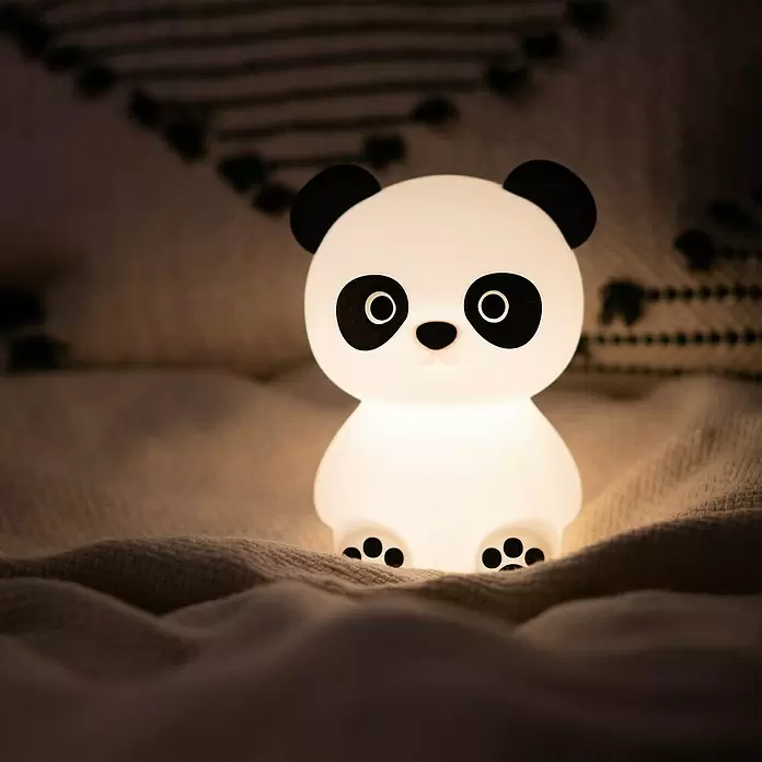LED-Nachtlicht Paddy Panda - Weiß/Schwarz, L x B x H: 86 x 88 x 122 mm - Stimmungsaufnahme