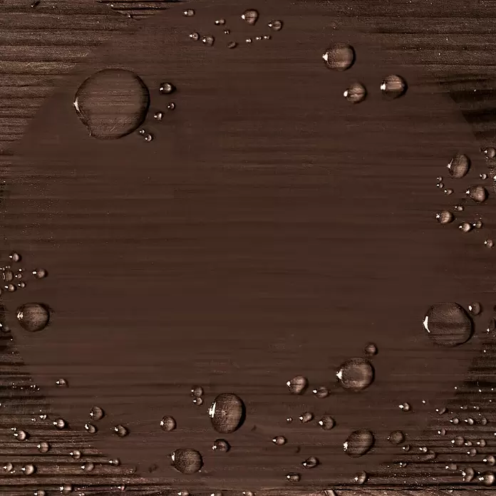 Alpina Wetterschutzfarbe deckend Holz-Farbe für Außen - Schokobraun, Seidenglänzend, 2,5 l - Detailaufnahme