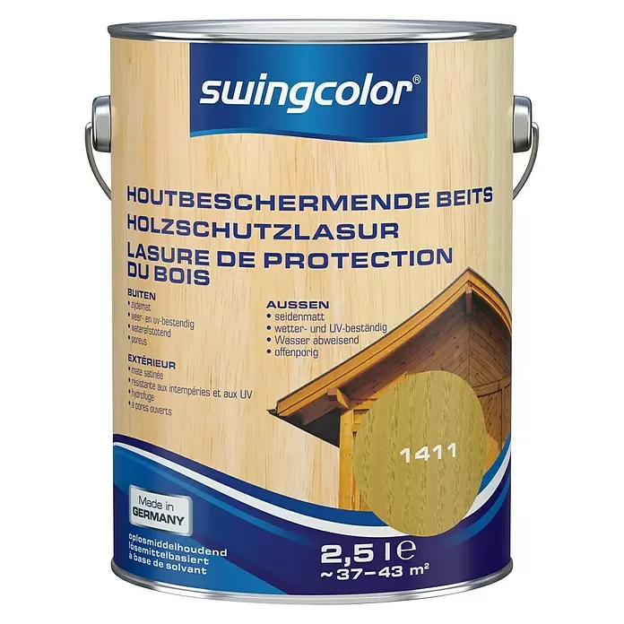 swingcolor Houtbeits 1411 Dennen - Dennen, 2,5 l, Zijdemat - Vooraanzicht