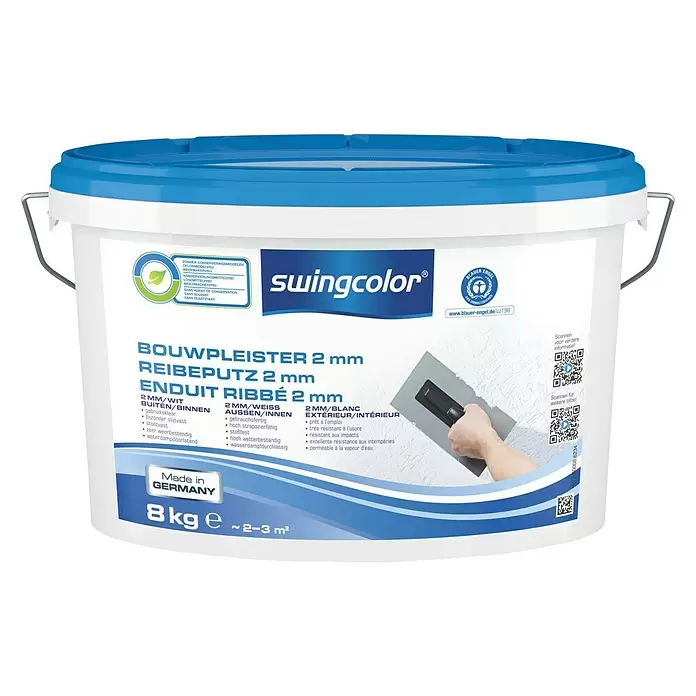 swingcolor Wandpleister - Wit, 8 kg - Vooraanzicht
