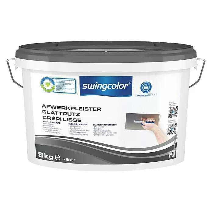 swingcolor Afwerkpleister - Wit, 8 kg - Vooraanzicht