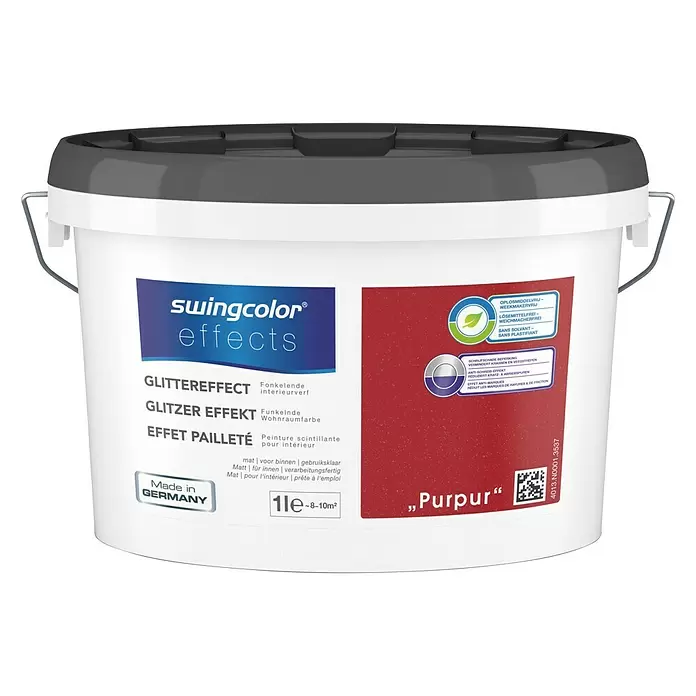 swingcolor Effectverf Glittereffect Purpur - Purpur, 1 l, Mat - Vooraanzicht