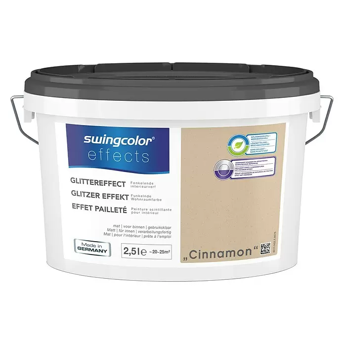 swingcolor Effectverf Glittereffect Cinnamon - Cinnamon, 2,5 l, Mat - Vooraanzicht