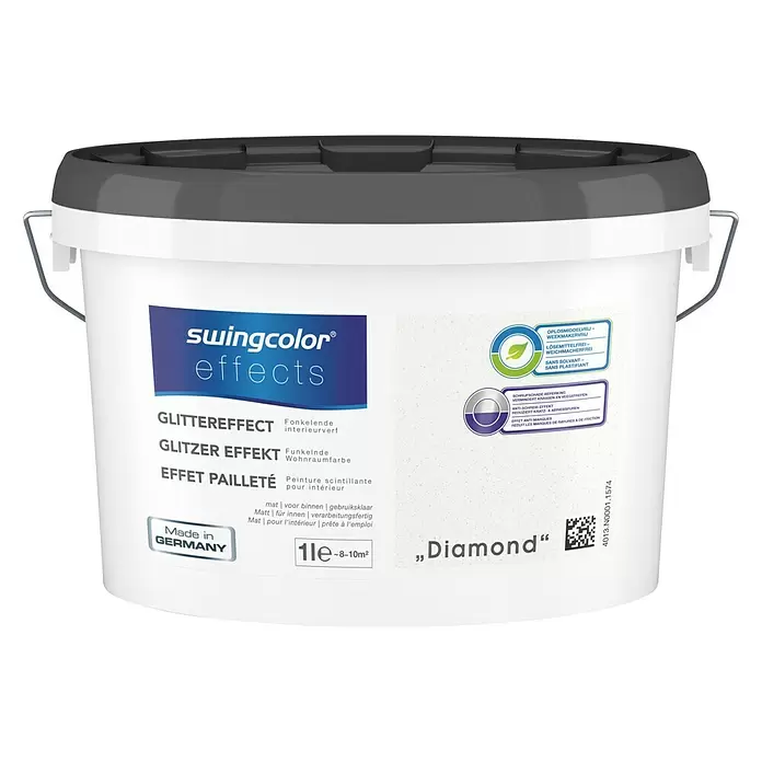 swingcolor Effectverf Glittereffect Diamond - Diamond, 1 l, Mat - Vooraanzicht