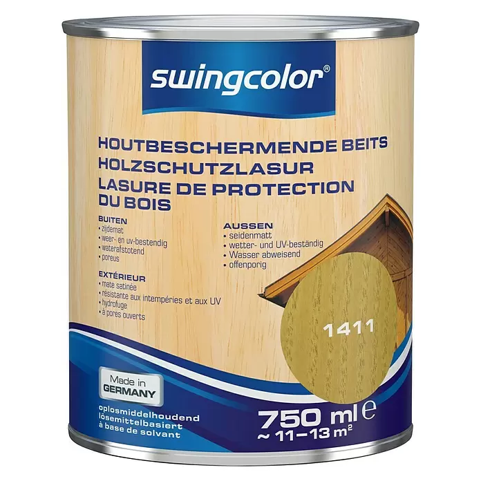 swingcolor Houtbeits 1411 Dennen - Dennen, 750 ml, Zijdemat - Vooraanzicht