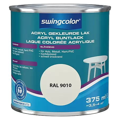 swingcolor  Acryllak RAL 9010 Wit