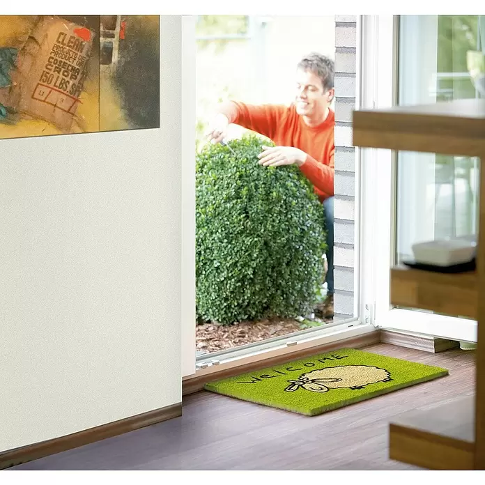 Astra Coco Kokosfußmatte Style - Schaf, Bunt, 40 x 60 cm, 100 % Kokos - Anwendungsbeispiel